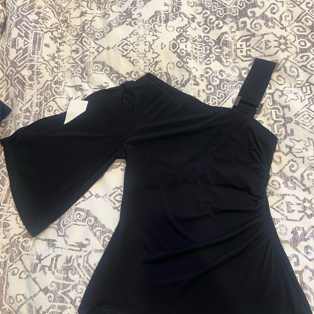 Elegant Black One-Shoulder Dress